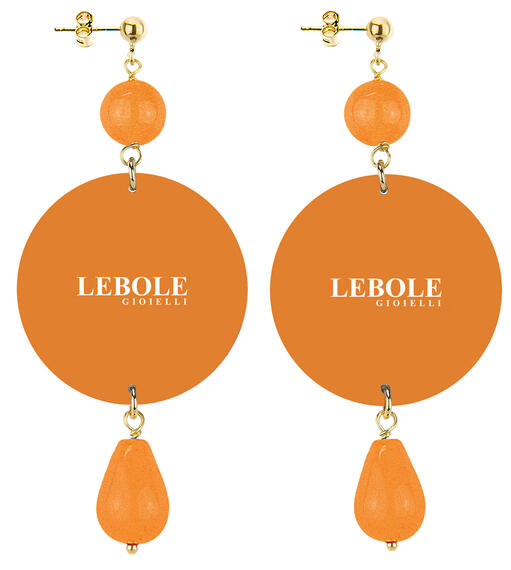 Cuvee Classic Orange Butterfly Earrings - Lebole Maison