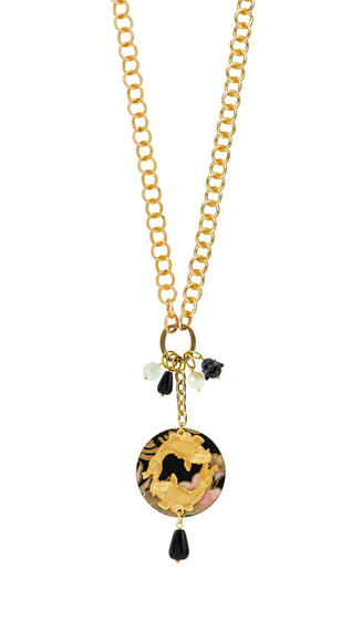 Double Black Carp Necklace - Lebole Maison