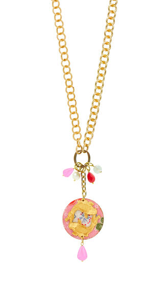 Fluorescent Pink Double Carp Necklace - Lebole Maison