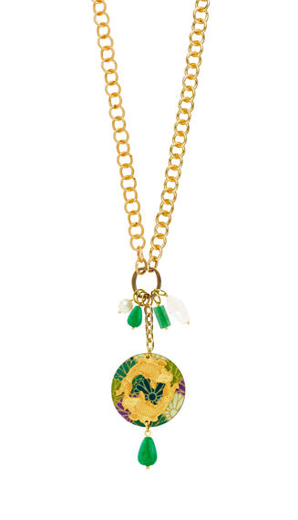 Double Green Carp Necklace - Lebole Maison