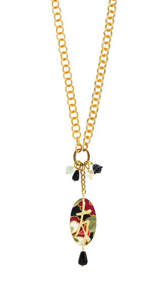 Double Kanji Friendship Necklace Black - Lebole Maison