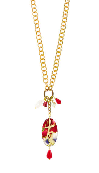 Ruby Double Kanji Friendship Necklace - Lebole Maison