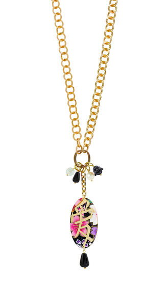 Black Love Double Kanji Necklace - Lebole Maison