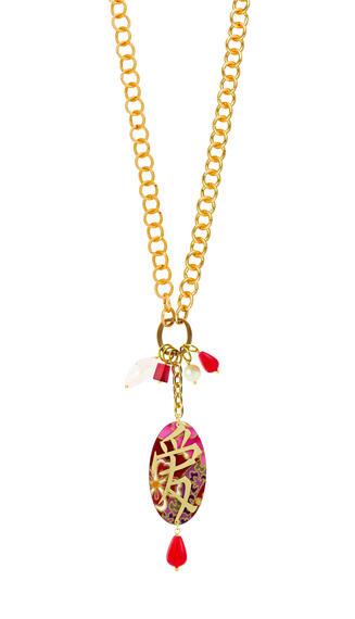 Ruby Love Double Kanji Necklace - Lebole Maison
