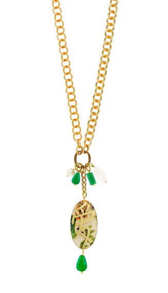 Green Love Double Kanji Necklace - Lebole Maison