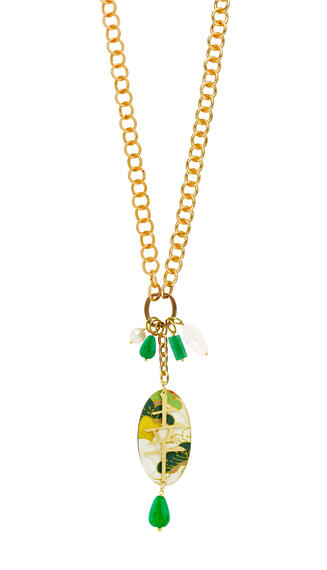 Green Fortune Double Kanji Necklace - Lebole Maison