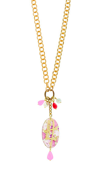 Collana Doppia Kanji Mamma Rosa Fluo - Lebole Maison