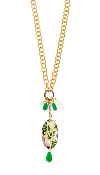 Collana Doppia Kanji Mamma Verde - Lebole Maison