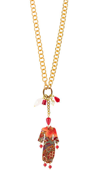 Collana Doppia Kimono Rubino - Lebole Maison