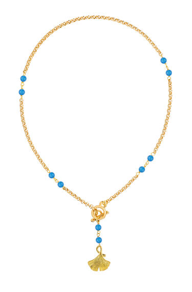 Collana Girocollo Ginkgo Azzurro - Lebole Maison
