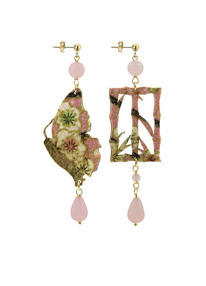 Orecchini Farfalla Bamb&ugrave; Rosa - Lebole Maison