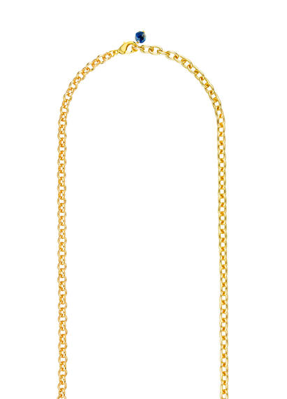 Collana Lunga Fiore Pietre Blu - Lebole Maison