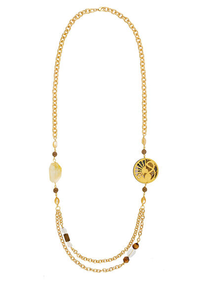 Collana Catene Temari Sensu Marrone - Lebole Maison