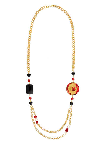 Collana Catene Carpe Nero - Lebole Maison