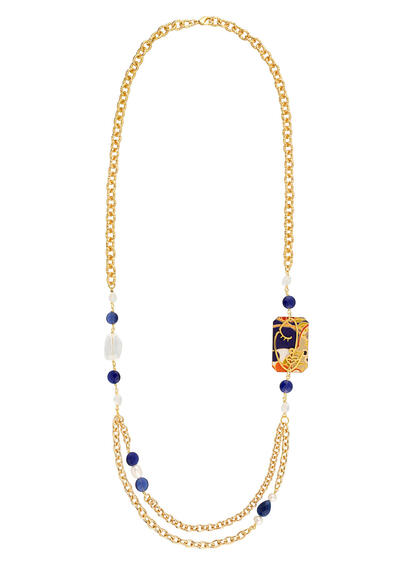 Collana Catene Viso Blu - Lebole Maison