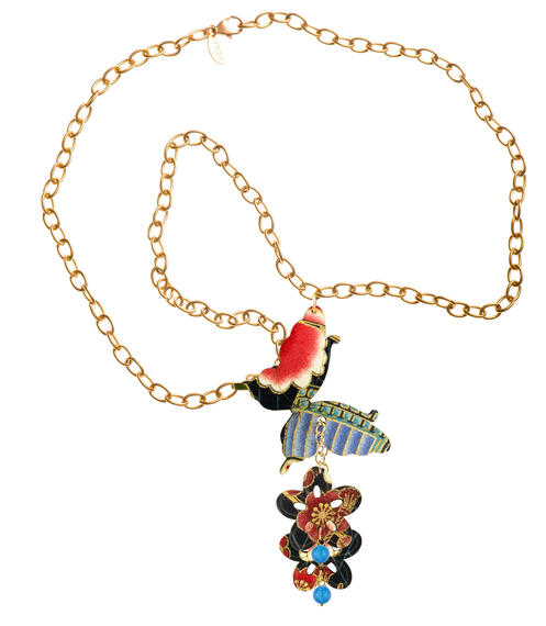 Collana Farfalla Azzurro - Lebole Maison