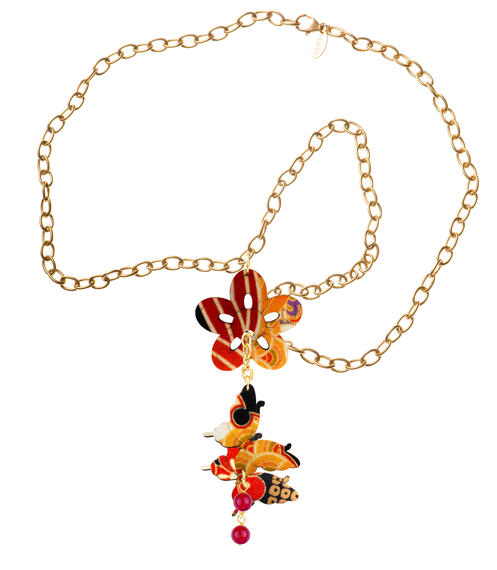 Ruby Flower Necklace - Lebole Maison