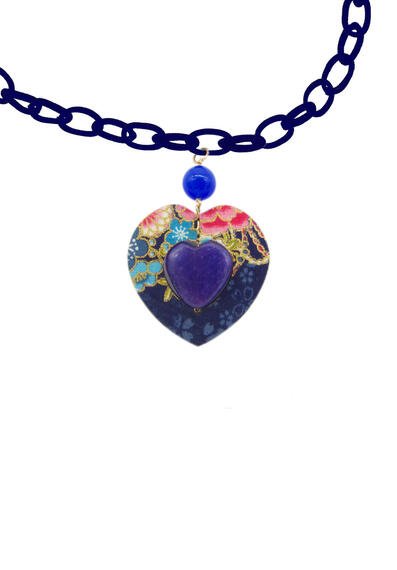 Collana Cuore Blu - Lebole Maison