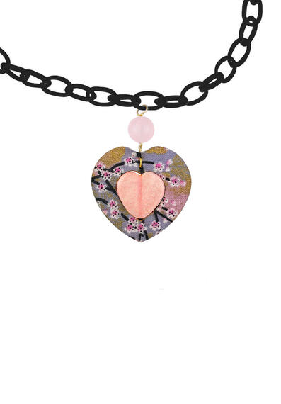 Collana Cuore Rosa - Lebole Maison