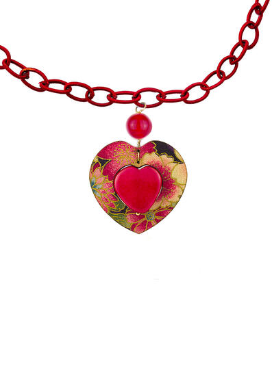 Collana Cuore Rubino - Lebole Maison