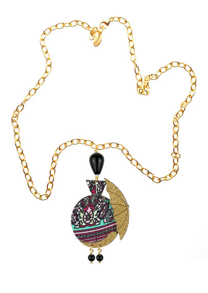 Collana Dama Mongolfiera Nero - Lebole Maison