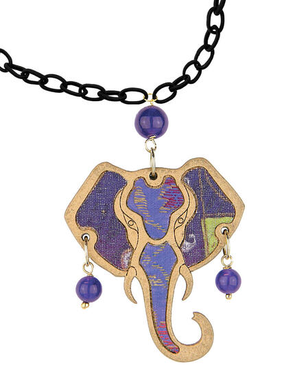 Collana Elefante Oro Viola - Lebole Maison