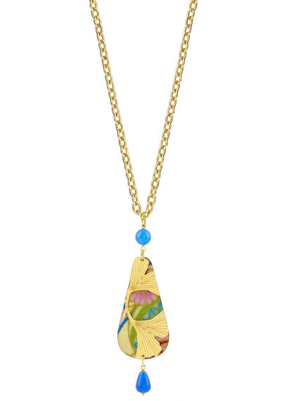 Collana Ginkgo Ventaglio Blu - Lebole Maison