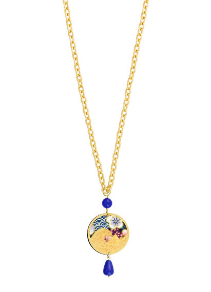 Collana Carpe Tondo Blu - Lebole Maison