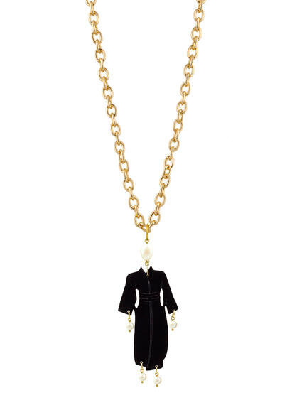 Collana Kimono Plexi Nero - Lebole Maison