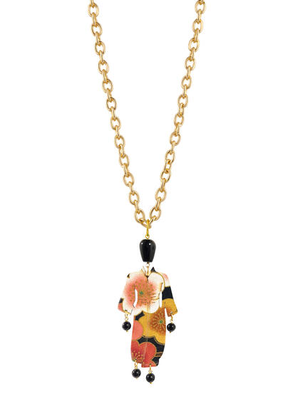 Collana Kimono Nero - Lebole Maison