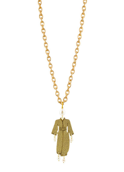Collana Kimono Seta Oro Perla - Lebole Maison