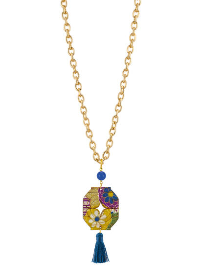 Collana Lanterna Nappa Blu - Lebole Maison