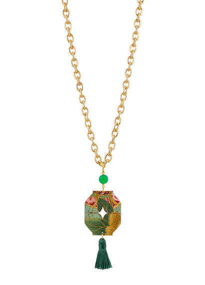 Collana Lanterna Nappa Verde - Lebole Maison