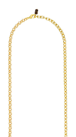 Collana Lunga Onda Pietre Marroni E Beige - Lebole Maison