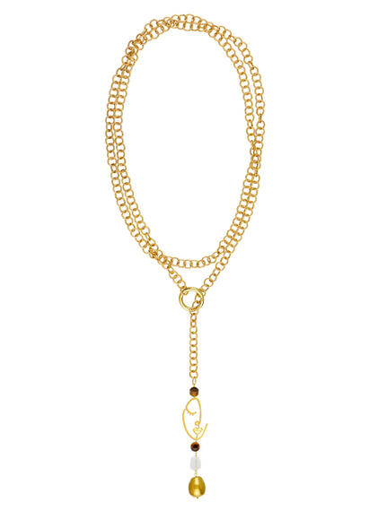 Collana Lunga Viso Oro - Lebole Maison