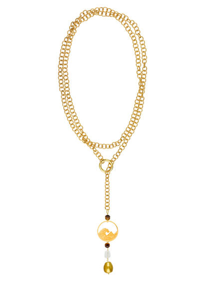 Collana Lunga Onda Oro - Lebole Maison