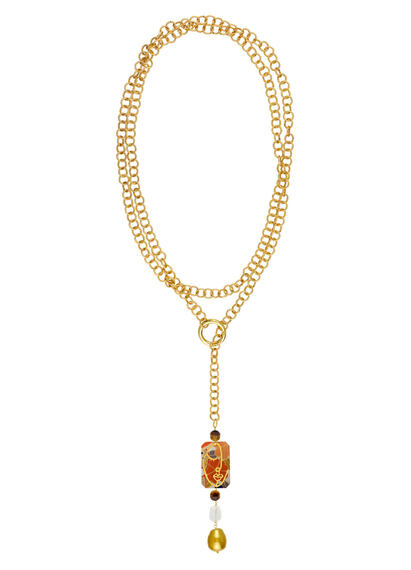 Collana Lunga Viso Oro - Lebole Maison