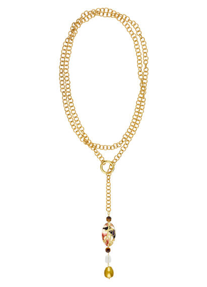 Collana Lunga Kanji Amicizia Oro - Lebole Maison