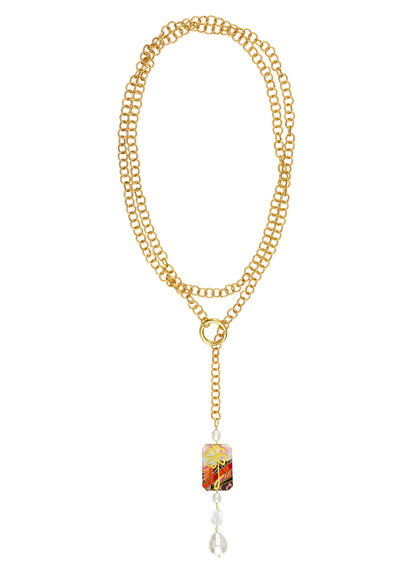 Collana Lunga Quadrifoglio Perla - Lebole Maison