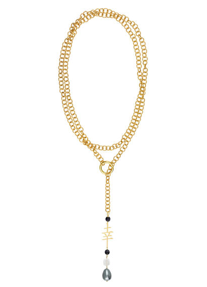 Collana Lunga Fortuna Grigio - Lebole Maison