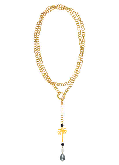 Collana Lunga Palma Grigio - Lebole Maison