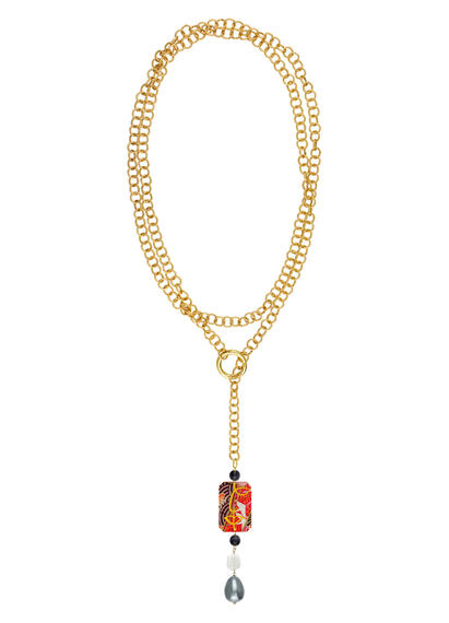 Collana Lunga Viso Grigio - Lebole Maison