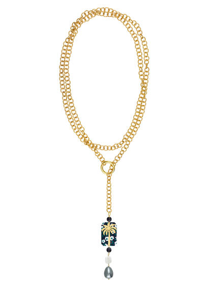 Collana Lunga Palma Grigio - Lebole Maison