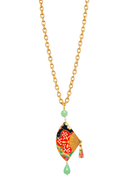 Collana Ventaglio Verde Giada - Lebole Maison