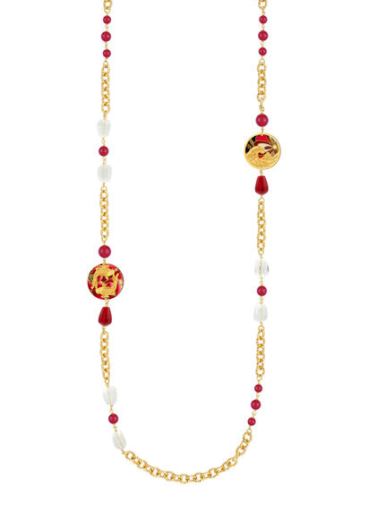 Collana Lebolina Carpe E Onda Rubino - Lebole Maison