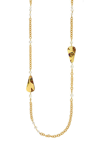 Collana Lebolina Ginkgo Ventaglio Perla - Lebole Maison