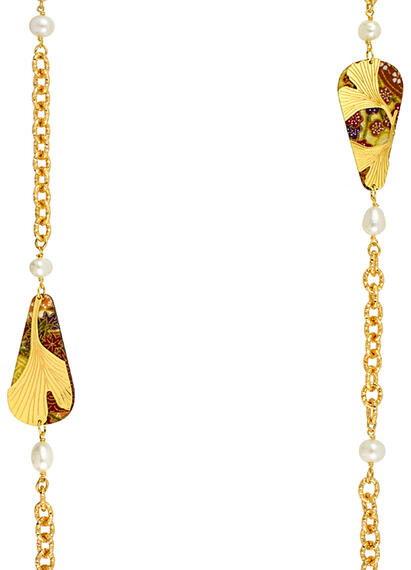 Collana Lebolina Ginkgo Ventaglio Perla - Lebole Maison
