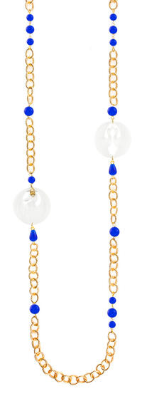 Collana Lebolina Kamon Gru Plexi Trasparente Blu - Lebole Maison