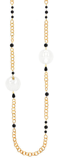 Collana Lebolina Kamon Gru Plexi Trasparente Nero - Lebole Maison