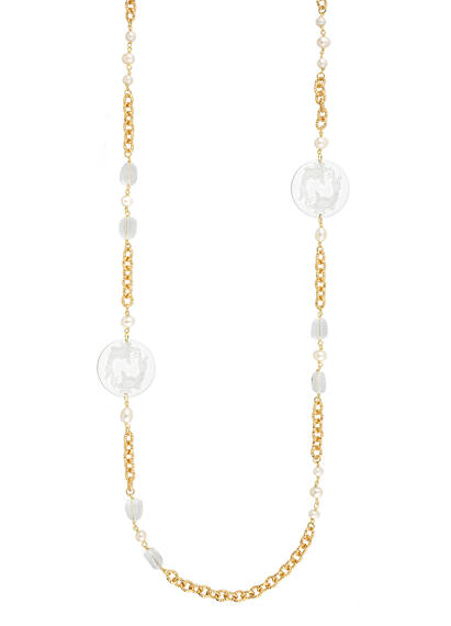 Collana Lebolina Carpe Plexi Trasparente Perla - Lebole Maison